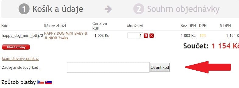Obrázek portálu Časkrmení.cz, kde můžete uplatnit slevy