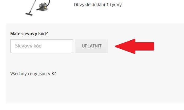 Obrázek portálu Karcher, kde můžete uplatnit slevy