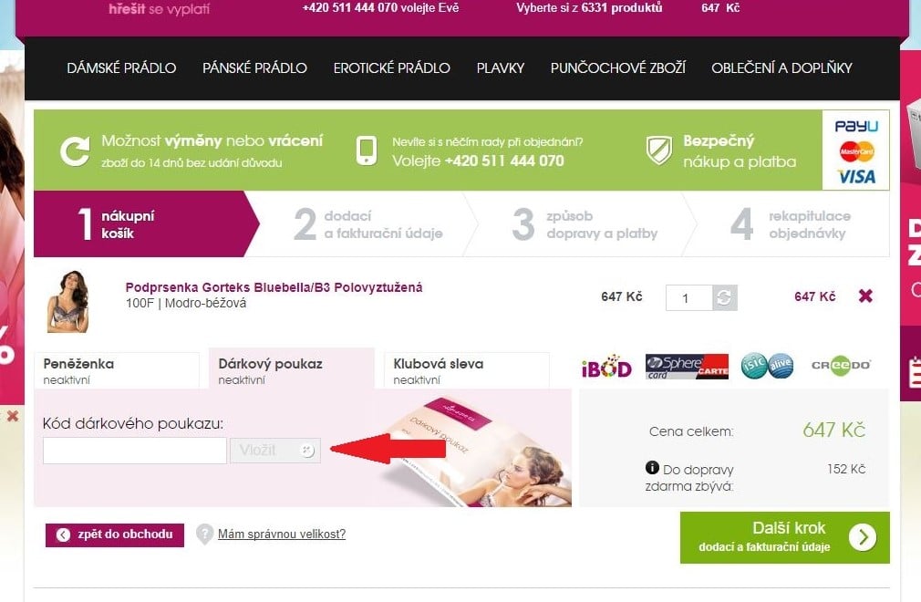 Obrázek portálu Ráj prádla, kde můžete uplatnit slevy