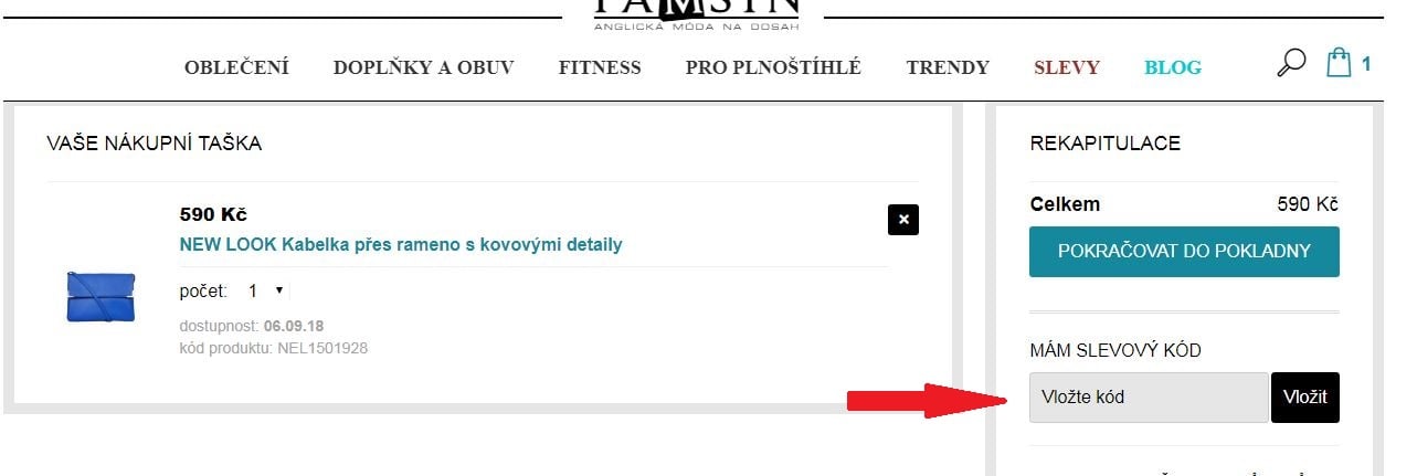 Obrázek portálu Tamsin.cz, kde můžete uplatnit slevy