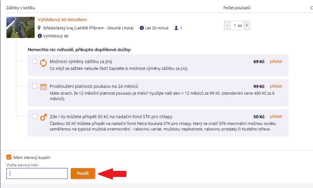 Obrázek portálu Adrop, kde můžete uplatnit slevy