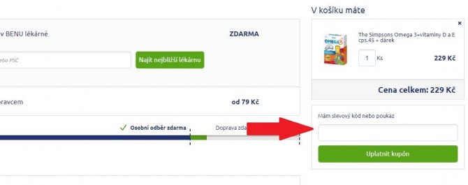 Obrázek portálu Benu.cz, kde můžete uplatnit slevy