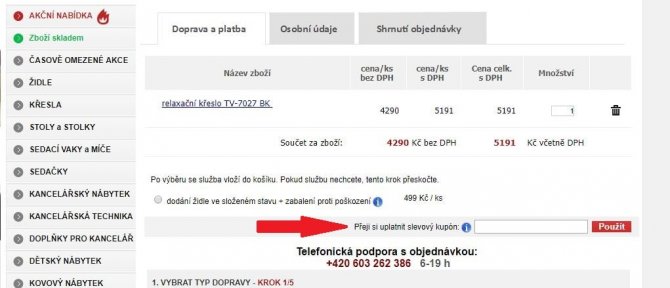 Obrázek portálu DX Racer, kde můžete uplatnit slevy