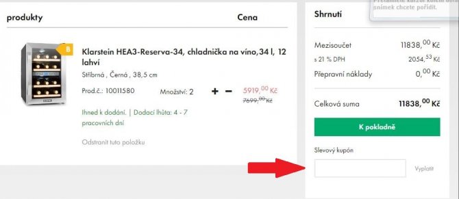 Internetový obchod Klarstein, kde můžete uplatnit slevový kupón.