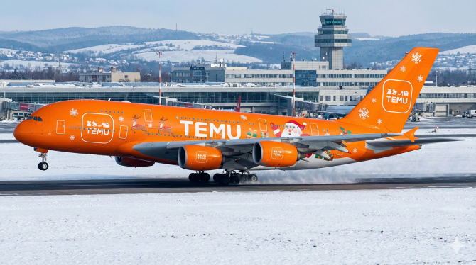 Temu letadlo Vánoce