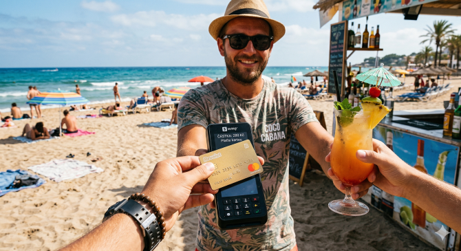 Platba Revolut na pl&aacute;ži