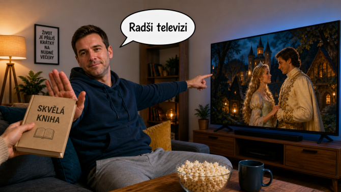 Rad&scaron;i televizi než knihu